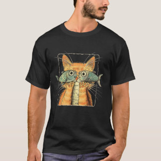 Cat with Fish Eyes  Funny Cat T-Shirt