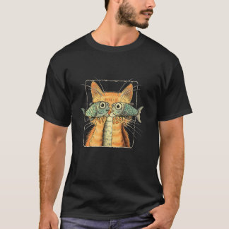 Cat with Fish Eyes  Funny Cat T-Shirt