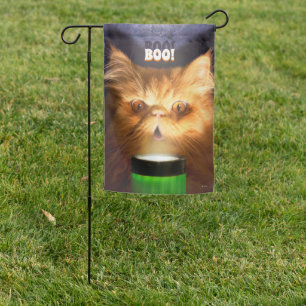 Cat With Flashlight Garden Flag