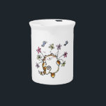 Cat with flowers pitcher<br><div class="desc">Exactly that you do not like cats, is the impossible if not to get passionate for this happy cat bringing it flowers!</div>
