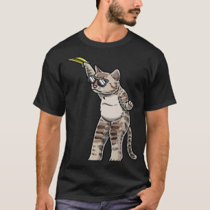 Cat With Frisbee Disc Frisbee Player Thrower Disc T-Shirt