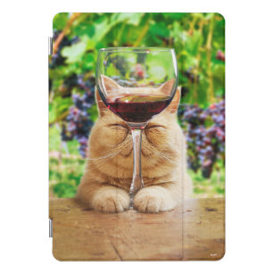 Cat With Glass of Wine iPad Pro Cover