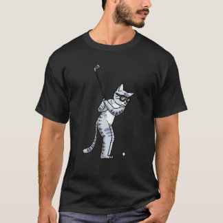 Cat With Golf Club Golfing Golf Player Golfer 1 T-Shirt