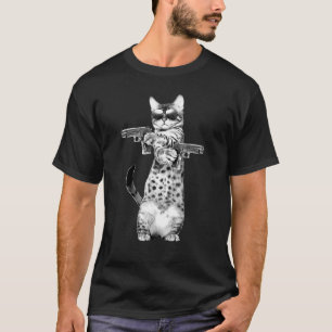 Cat With Guns Cats T-Shirt