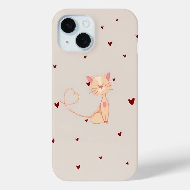 Cat with hearts Case-Mate iPhone case (Back)