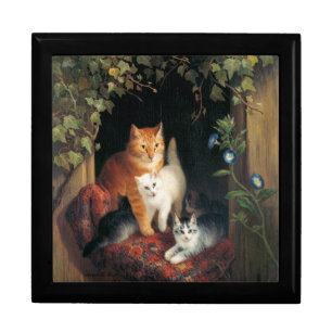 Cat With Kittens (Animal Art) Gift Box