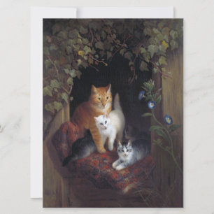 Cat with Kittens Happy Birthday
