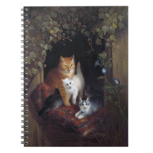 Cat with Kittens Henriette Knip 1844 Notebook