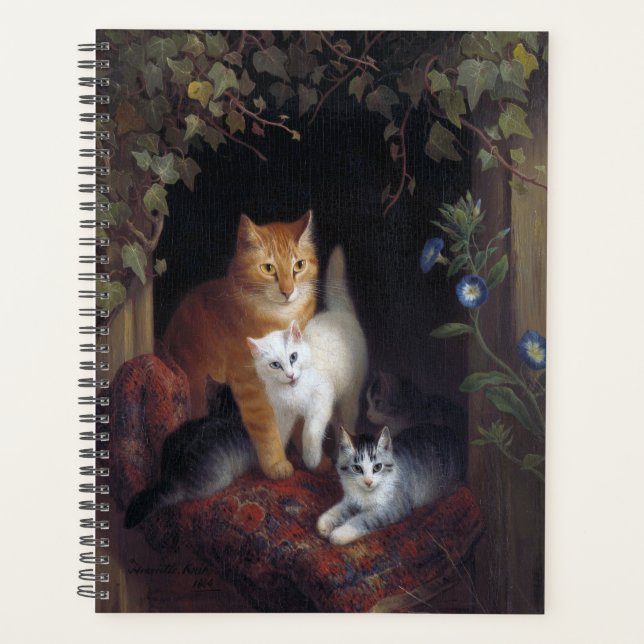 Cat with Kittens Henriette Knip 1844 Planner (Front)