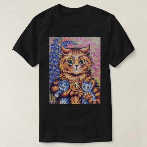 Cat with Kittens Louis Wain T_Shirt