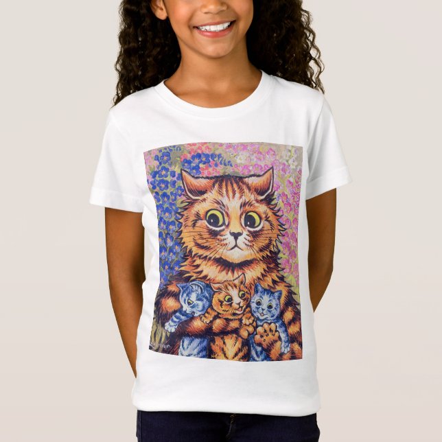 Cat with Kittens, Louis Wain T-Shirt (Front)