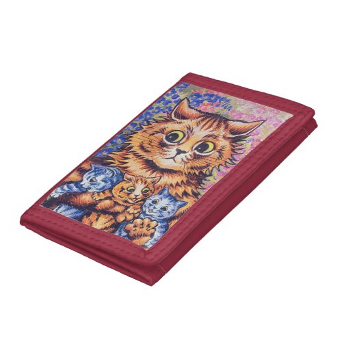 Cat with Kittens Louis Wain Tri_fold Wallet