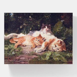 Cat with Kittens Paperweight