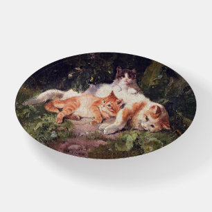 Cat with Kittens Paperweight