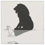 Cat with lion shadow fabric