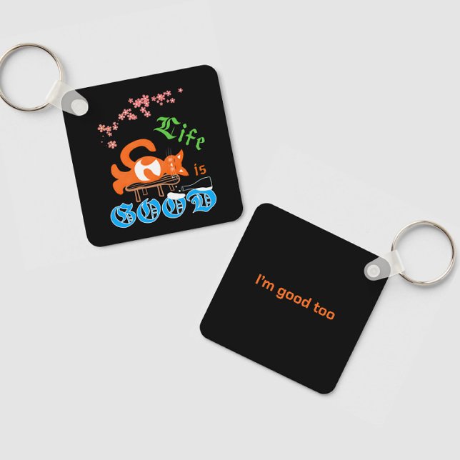 Cat with milk keychain (Creator Uploaded)