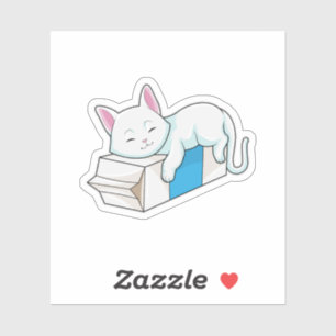 Cat with Milk Sticker