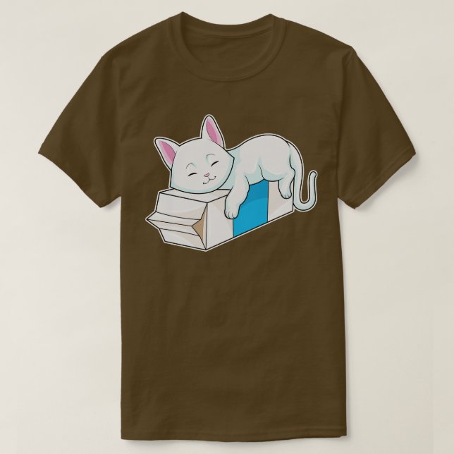Cat with Milk T-Shirt (Design Front)