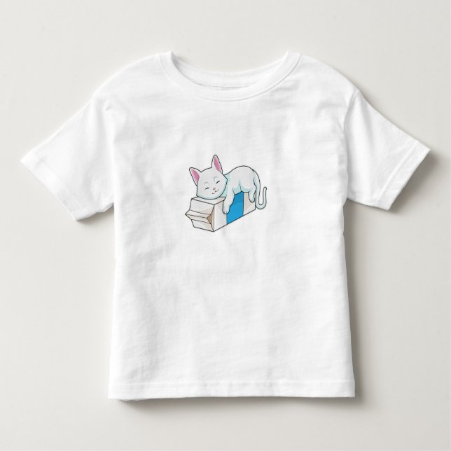 Cat with Milk Toddler T-shirt (Front)