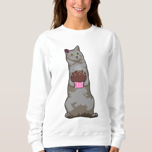 Cat with Muffin Sweatshirt (Front)