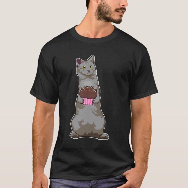 Cat with Muffin T-Shirt (Front)