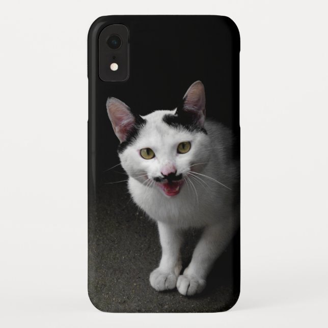 Cat with Mustache Case-Mate iPhone Case (Back)
