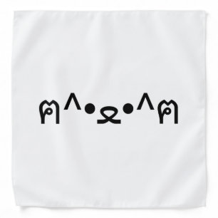 Cat With Paws Emoticon ฅ^•ﻌ•^ฅ Japanese Kaomoji Bandana
