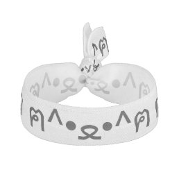 Cat With Paws Emoticon ฅ^•ﻌ•^ฅ Japanese Kaomoji Elastic Hair Tie