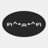 ฅU´ᴥ`Uฅ♡パピマロン Cat With Paws Emoticon ฅ^•ﻌ•^ฅ Japanese Kaomoji Sticker | Zazzle