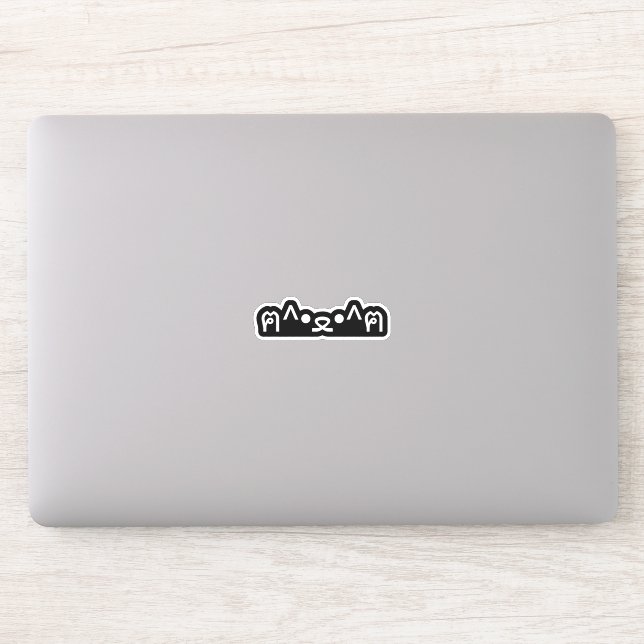 Cat With Paws Emoticon ฅ^•ﻌ•^ฅ Japanese Kaomoji St Sticker | Zazzle