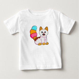 Cat with Popsicle Baby T-Shirt