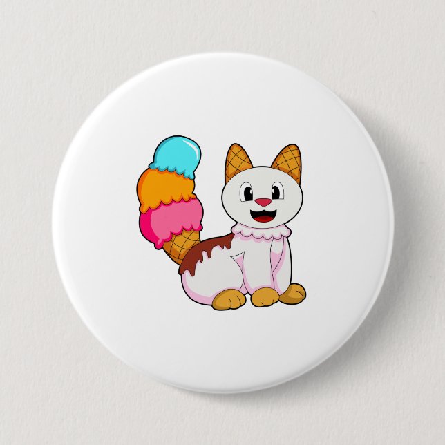 Cat with Popsicle Button (Front)