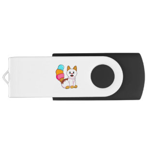 Cat with Popsicle Flash Drive