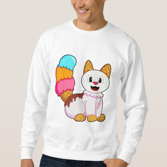Cat with Popsicle Sweatshirt (Front)