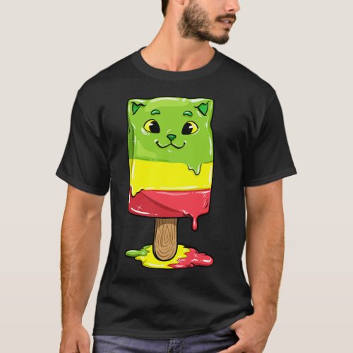 Cat with Popsicles T_Shirt