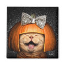 Cat With Pumpkin Hair Magnet Cat With Pumpkin Hair Magnet