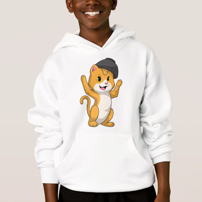 Cat with Ramen Bowl Hoodie (Front)