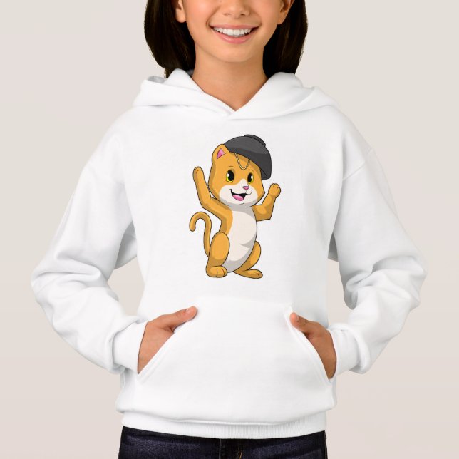Cat with Ramen Bowl Hoodie (Front)