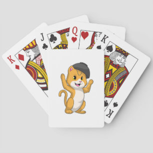 Cat with Ramen Bowl Poker Cards