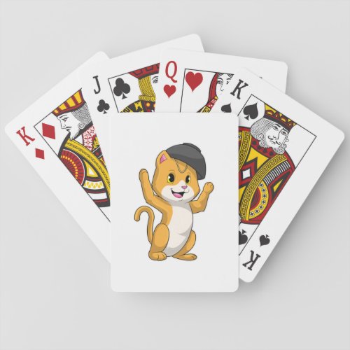 Cat with Ramen Bowl Poker Cards