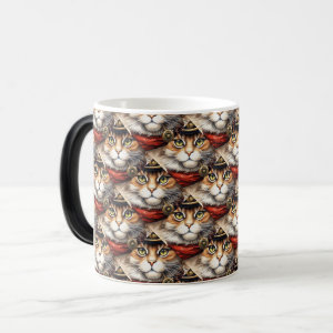 Cat with red bandana Steampunk diamond Magic Mug