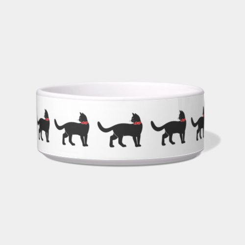 Cat with red red bow tie _ Choose background color Bowl