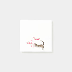 Cat with Ribbon Message Post-It Notes