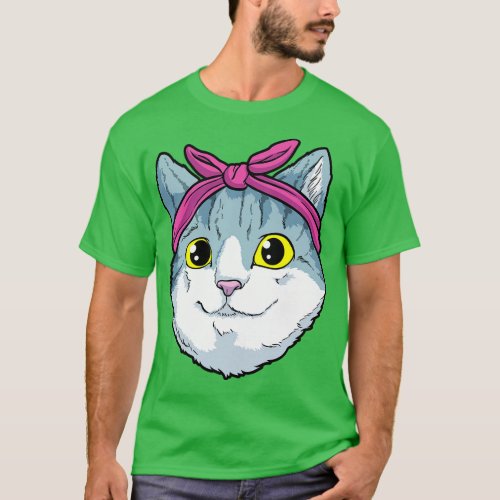 Cat with Ribbon T_Shirt