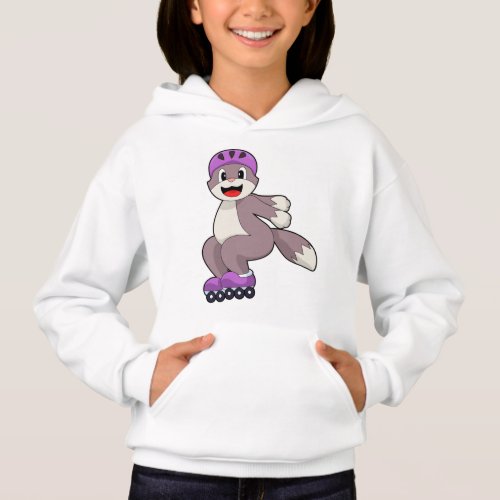 Cat with Roller skates Hoodie