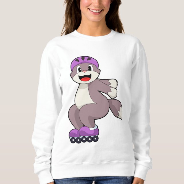 Cat with Roller skates Sweatshirt (Front)
