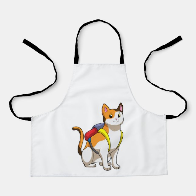Cat with Satchel Apron (Front)