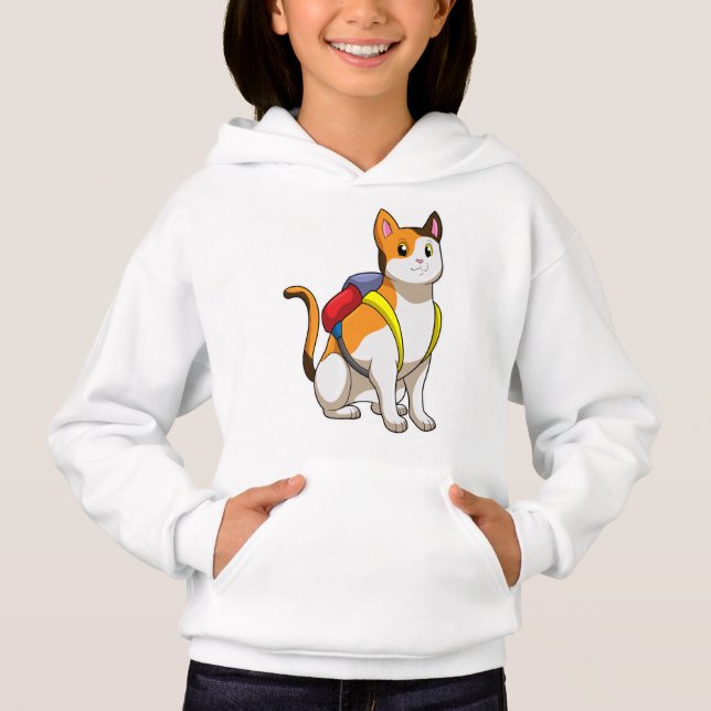 Cat with Satchel Hoodie (Front)
