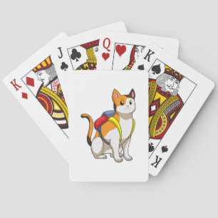 Cat with Satchel Poker Cards
