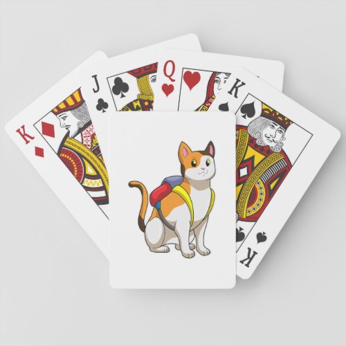 Cat with Satchel Poker Cards